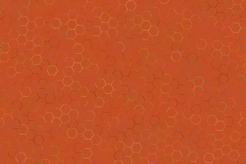 Abstract orange background with hexagon pattern for design Stock Illustration