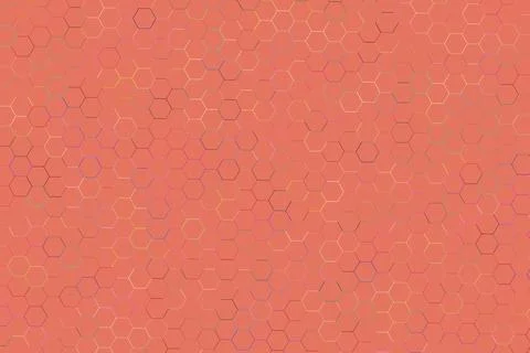Abstract orange background with hexagon pattern design Stock Illustration