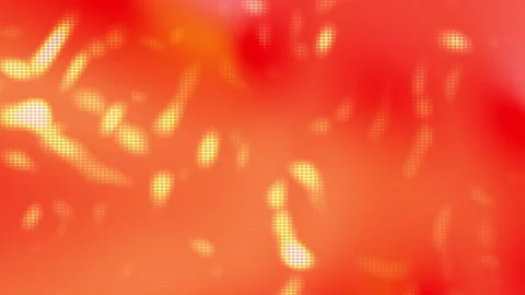 Abstract orange background includes bright yellow shapes resembling glowing pixe Stock Footage 301790042