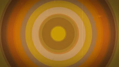 Abstract orange background with moving circles retro reel Stockbeeldmateriaal 179996598