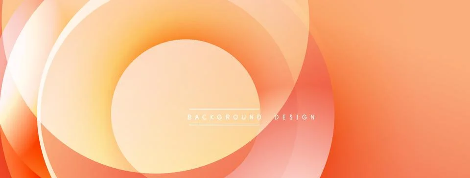 Abstract orange background. Overlapping circles create dynamic visual effect. 스톡 일러스트