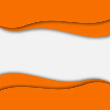 Abstract orange background. Paper cut style with shadow. Space for text. Stock - Stock Illustration