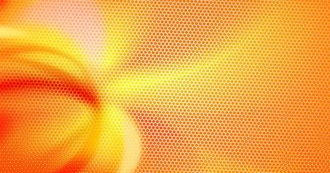 Abstract orange background perforated with hexs. High-tech hex texture. Stock Illustration
