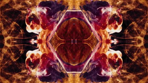 Abstract orange background with purple bubbles Stock Footage 130495769