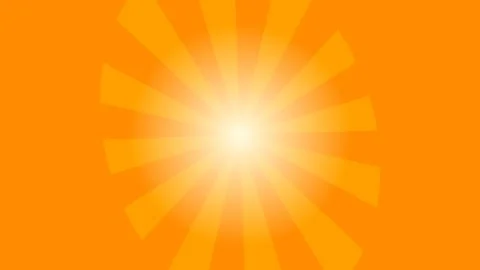 Abstract orange background with radiating sunburst light rays design element Video stock 335117928