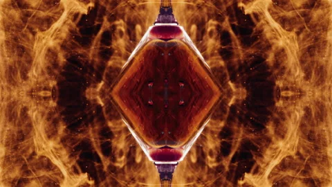 Abstract orange background with red bubbles Stock Footage 130494846