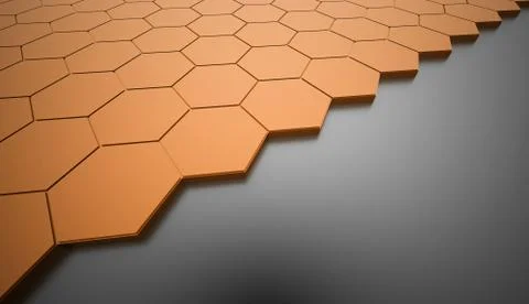 Abstract orange background rendered on black Stock Illustration