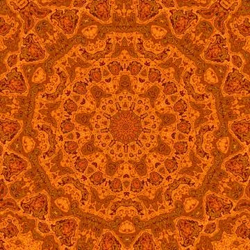Abstract orange background - retro vintage styled design - symmetrical Stock Illustration