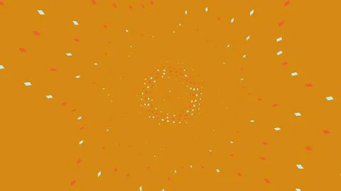 Abstract orange background with small colorful square shapes 스톡 일러스트