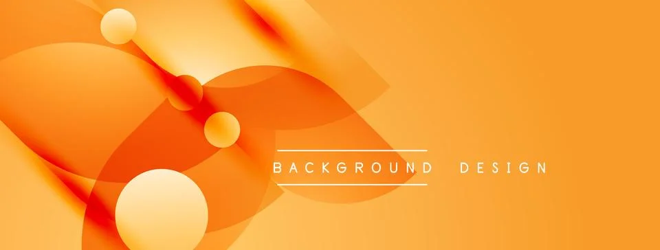 Abstract orange background. Smooth shapes overlap creating dynamic visual e.. Illustrazione stock