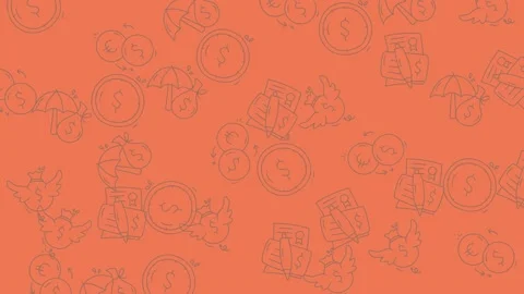 Abstract Orange Background with Subtle Geometric Patterns. Stock Footage 321850531