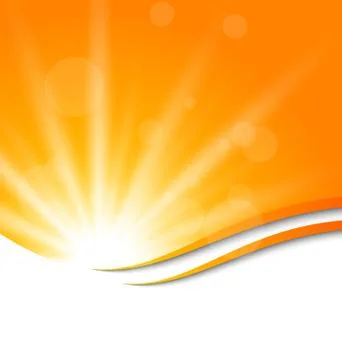 Abstract orange background with sun light rays Stock Illustration