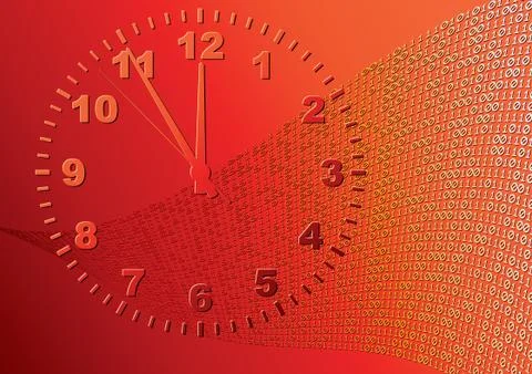 Abstract orange background. time. Stock Illustration