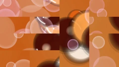Abstract Orange Background with Transparent Spheres. Stock Footage 329927459