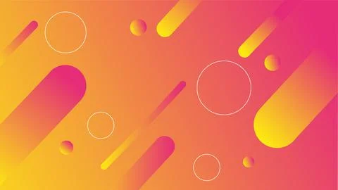 Abstract orange background vector illustration, Circle and dotted line. Stock Illustration