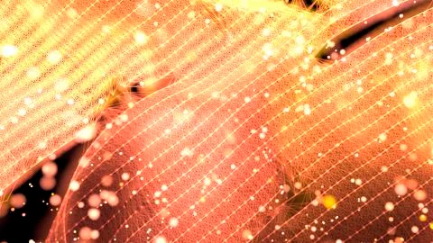 Abstract orange background, wave, computer generated picture Stock Illustration