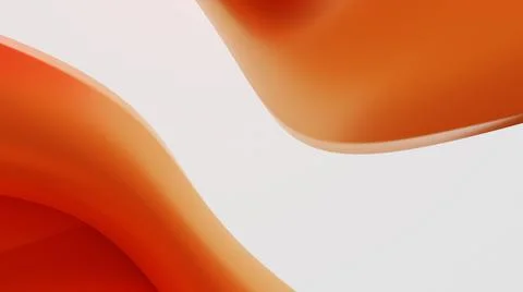 Abstract orange background with waving geometry. 3d illustration Stock Illustration
