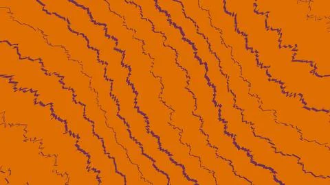 Abstract orange background with wavy lines pattern Stock Illustration