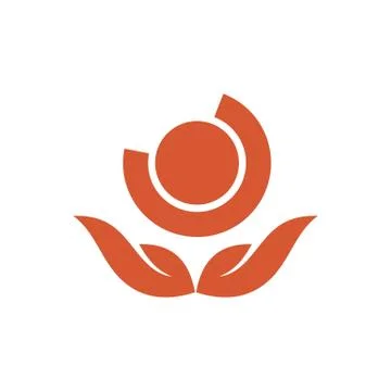 Abstract orange ball bearing vector illustration isolated on white background Ilustração Stock