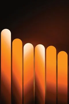 Abstract orange bars with soft gradient and shadow effects create a modern .. Stock-Illustration