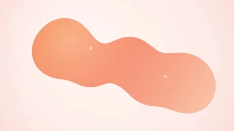 Abstract Orange Blob Forms Floating on Light Background - Organic Shapes An.. Stock Footage 347559602