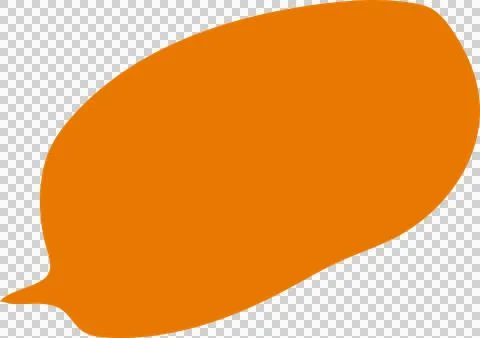 Abstract orange blob shape is floating on transparent background, flat design, 스톡 일러스트