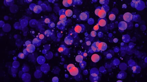 Abstract orange Blue bubbles waving motion background Stock-Footage 260179993