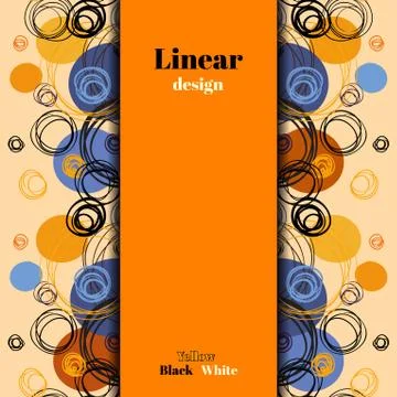 Abstract orange blue geometric background. Stock Illustration