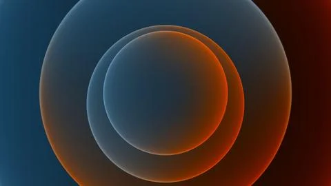Abstract Orange Blue Graphic Gradient Circle Ring Social Media Banner Backg.. Stock Illustration