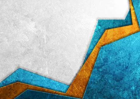Abstract orange blue grunge texture corporate material background Stock Illustration