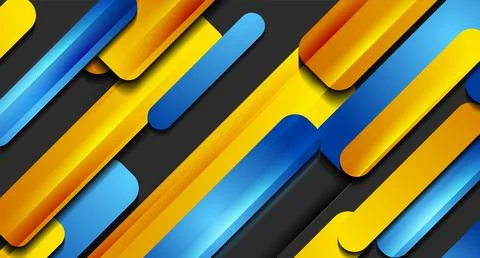 Abstract orange blue hi-tech geometric minimal background イラスト素材