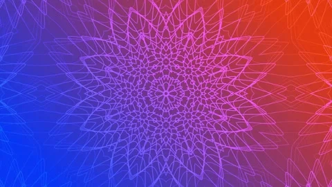 Abstract orange blue mandala background round ornament and simple design 스톡 동영상 310047676