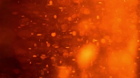 Abstract Orange Bokeh Background with Floating Particles Stock-Footage 299238783