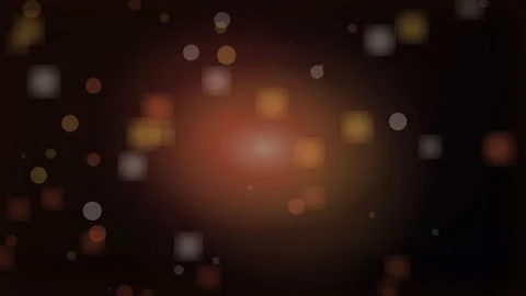 Abstract Orange Bokeh Lights on Black Background Stock Footage 340595989