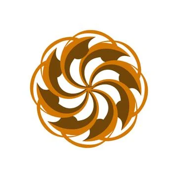 Abstract Orange Brown Swirling Pattern Illustrazione stock