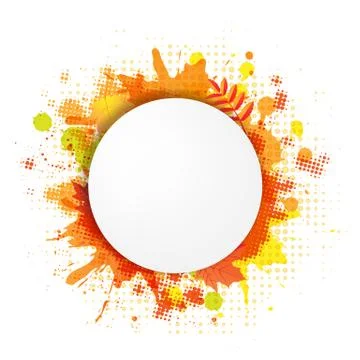 Abstract orange bubble with blobs Stock Illustration