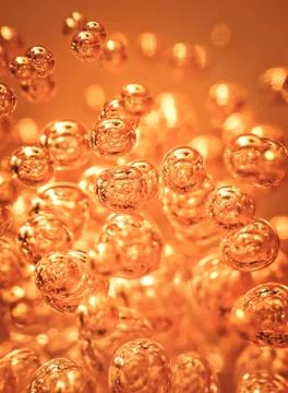 Abstract orange bubble Foto stock