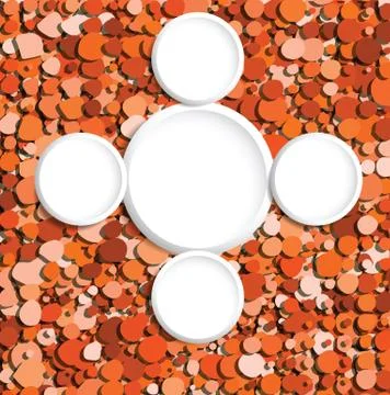 Abstract orange bubbles vector Stock Illustration