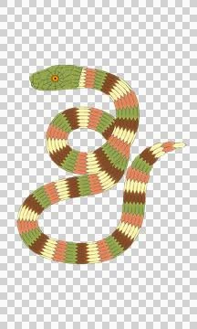 Abstract orange cartoon snake pattern イラスト素材