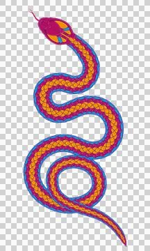 Abstract orange cartoon snake pattern 스톡 일러스트