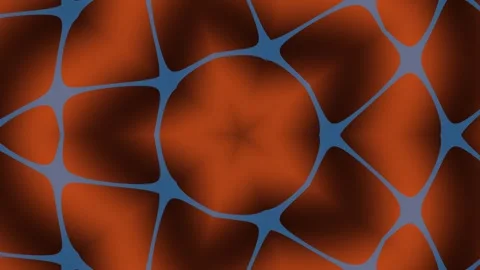 Abstract Orange Cellular Network Seamless Loop Stock Footage 340514108