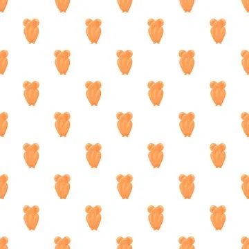 Abstract orange chicken seamless repeating kawaii pattern Stock Illustration