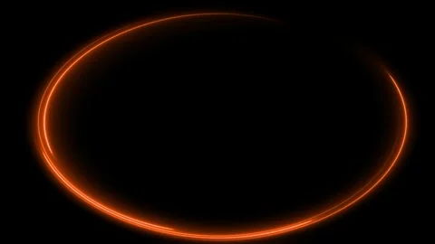 Abstract Orange Circle on Black Background Stock Footage 284398616
