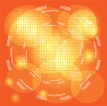 Abstract orange circle dots background Stock Illustration