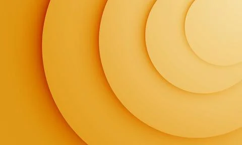 Abstract orange circle layer background. paper cut style. geometric texture. Stock Illustration