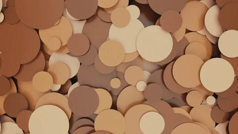 Abstract orange Circles Background Random Motion, 3d Loopable Animation 4k Stock Footage 71469142