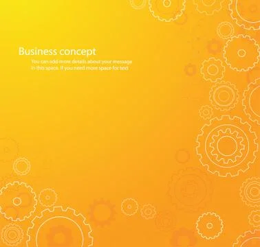 Abstract orange cogs wheel background vector Stock Illustration