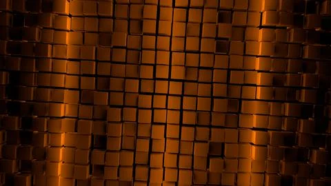 Abstract orange colored cube background Stock Illustration