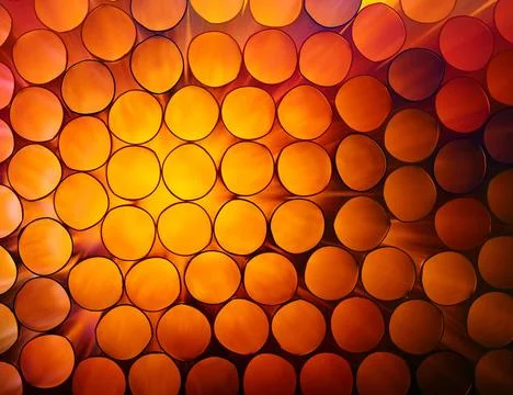 Abstract orange colorful background of stack pipes Abstract warm red and o... Foto stock