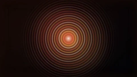 Abstract Orange Concentric Circles Animation Stock Footage 340595938